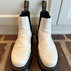 White Leather Dr. Martens
